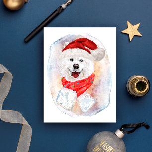 Julpresenter för samojed-hundälskare helg vykort