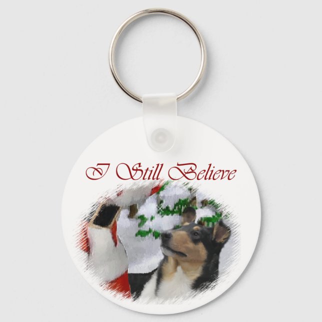 Julpresenter för Smooth Collie Nyckelring (Framsida)