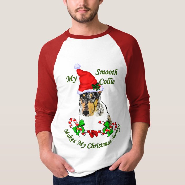 Julpresenter för Smooth Collie Tee Shirt (Framsida)