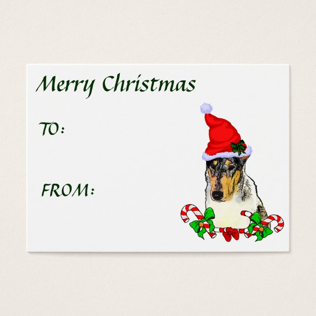 Julpresenter för Smooth Collie Visitkort (Framsidan)