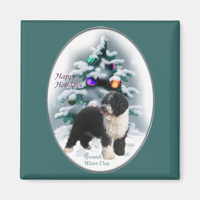 Julpresenter för spanska Vatten Hund Magnet (Framsidan)