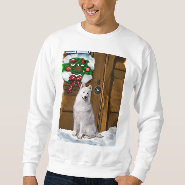 Julpresenter från Samoyed Lång Ärmad Tröja (Framsida)