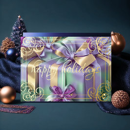 Julpresenter Lavendel Lila Mint Färg Helgkort