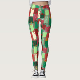 Julpresenter med band och slingor leggings