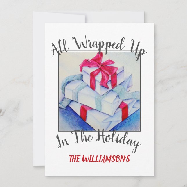 Julpresenter med foto julkort (Framsida)