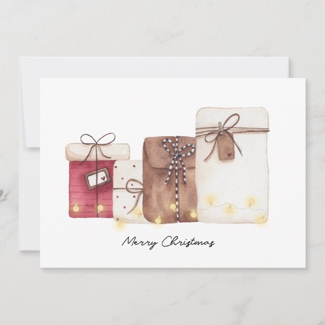 Julpresenter och ljus inbjudningar (Framsida)