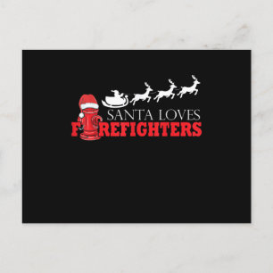 Julpresenter till brandmän Santa Claus brandman Helg Vykort