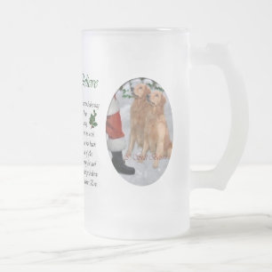 Julpresenter till Golden Retriever Frostat Ölglas