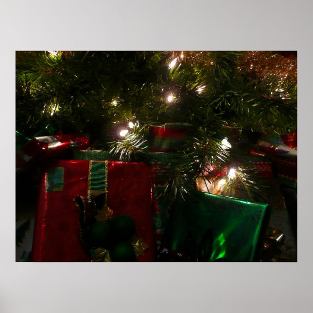 Julpresenter under trädet julhelg poster (Framsidan)