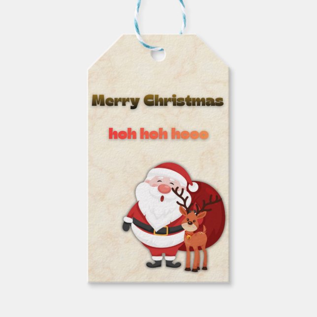 Julpresentkort för höstlovsinpackning presentetikett (Framsidan)