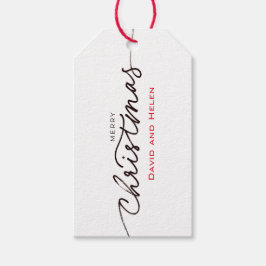 Julpresentkort HANDSKRIVEN GOD JUL EGET NAMN  Presentetikett