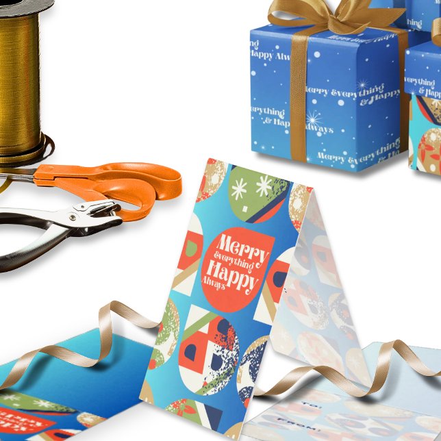 Julpresentkort med djärva ornament kort (This listing is for the ornament Gift Card only, wrapping paper sold separately in same collection.)