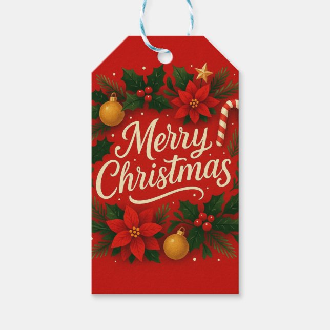 Julpresentkort  presentetikett (Framsidan)