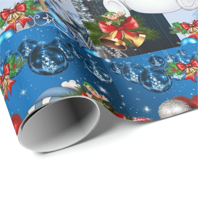 Julpresentpapper Alv Snöman Presentpapper (Rullad Hörn)