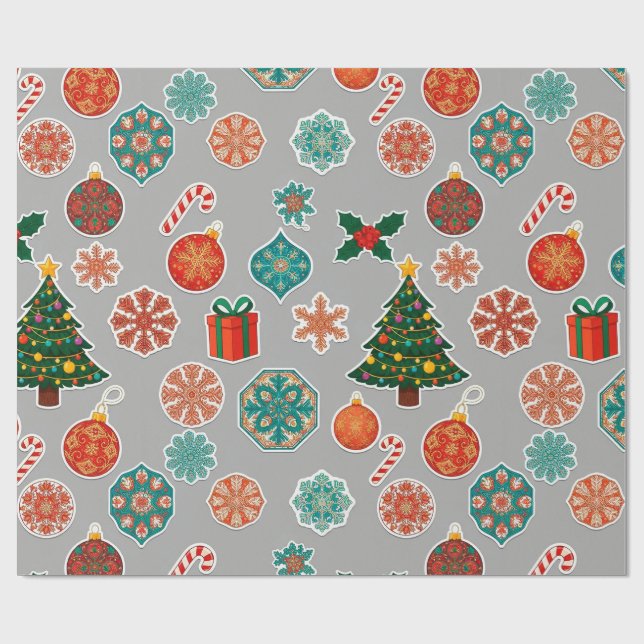 🎄 Julpresentpapper för festliga högtidspresenter Presentpapper (Platt)
