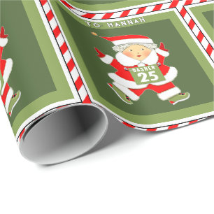 Julpresentpapper för tjejer som springer presentpapper