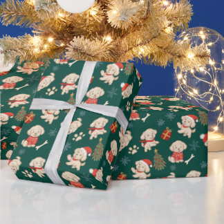 Julpresentpapper för valpar presentpapper