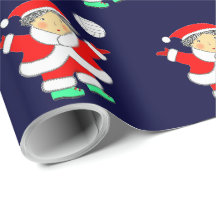 Julpresentpapper med volleybollmotiv