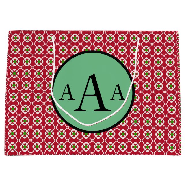 Julpresentpåse JULMÖNSTER EGEN INITIAL (Framsidan)