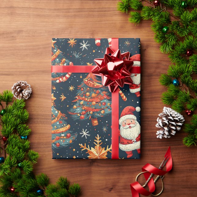 🎅 Julpresentpresentförpackning för högtidlig gåvo Presentpapper (Julgåva)