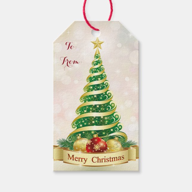 Julpresenttaggar/Julgran Presentetikett (Framsidan)