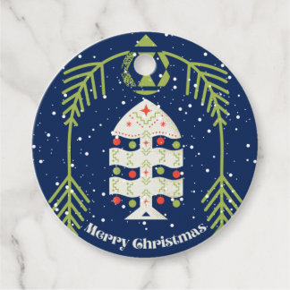 Julpresenttaggar med gammaldags charm gåvor etiketter