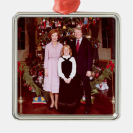 Julpresidenten James Jimmy Carter Vita huset Julgransprydnad Metall