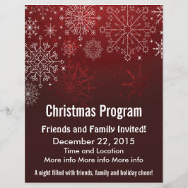 Julprogrammet Red Snöflingor Flyer
