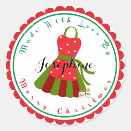 Julpron Baking-favoritklistermärken Runt Klistermärke