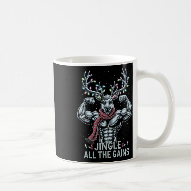 Julprydern Gym Workout Jingle - hela vinden Kaffemugg (Höger)