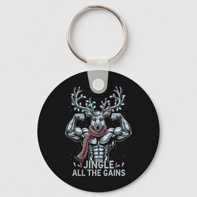 Julprydern Gym Workout Jingle - hela vinden Nyckelring (Framsida)