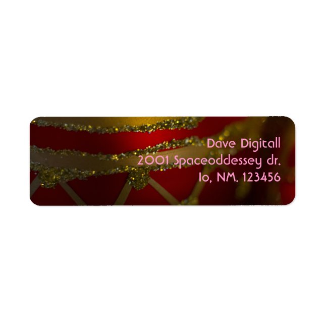 Julprydnad 5 returadress etikett (Framsidan)