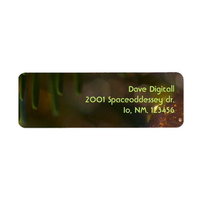 Julprydnad 7 returadress etikett (Framsidan)