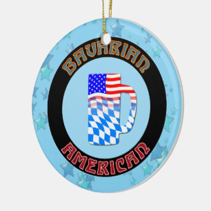 Julprydnad, bayersk, amerikansk, tysk julgransprydnad keramik
