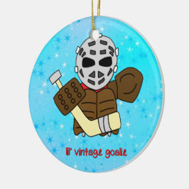 Julprydnad, Cute Hockey Goalie Julgransprydnad Keramik