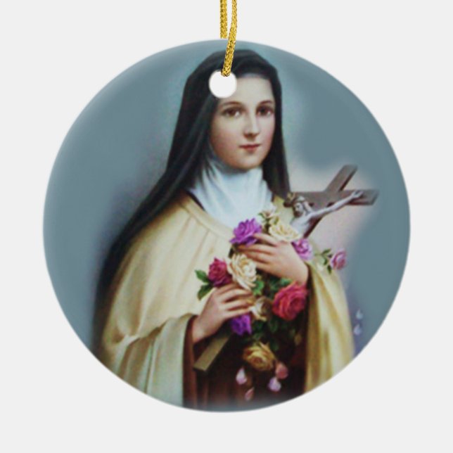 Julprydnad för St. Therese Julgransprydnad Keramik (Framsidan)