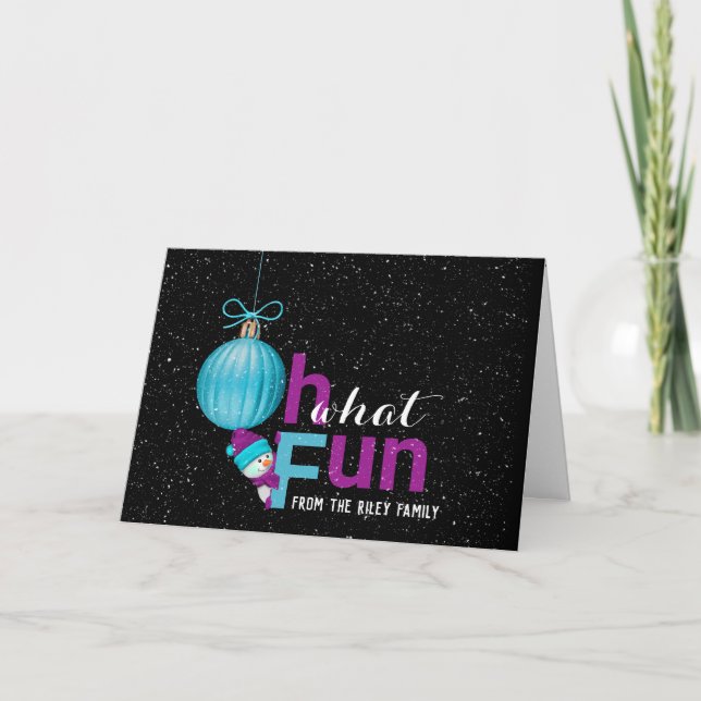 Julprydnad från familjen kort (Framsida)