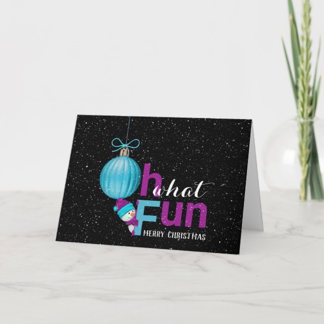 Julprydnad i snöflingor kort (Framsida)