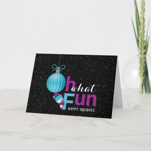 Julprydnad i snöflingor kort (Framsida)