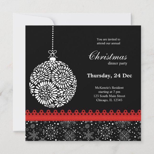 Julprydnad Inbjudningar (Framsida)