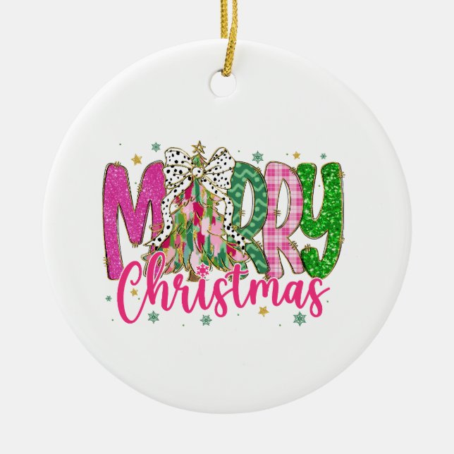 Julprydnad, julklapp julgransprydnad keramik (Framsidan)