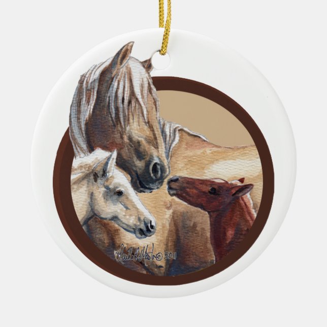 Julprydnad: Kran och ungarna 2012 Julgransprydnad Keramik (Framsidan)