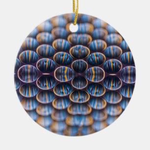 Julprydnad med Honeycomb Design Julgransprydnad Keramik