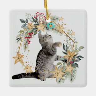 Julprydnad med Kat & Fauna Julgransprydnad Keramik