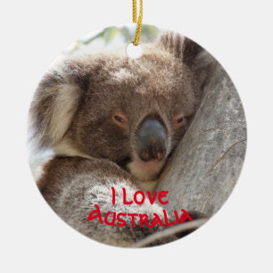 Julprydnad med Koala Julgransprydnad Keramik
