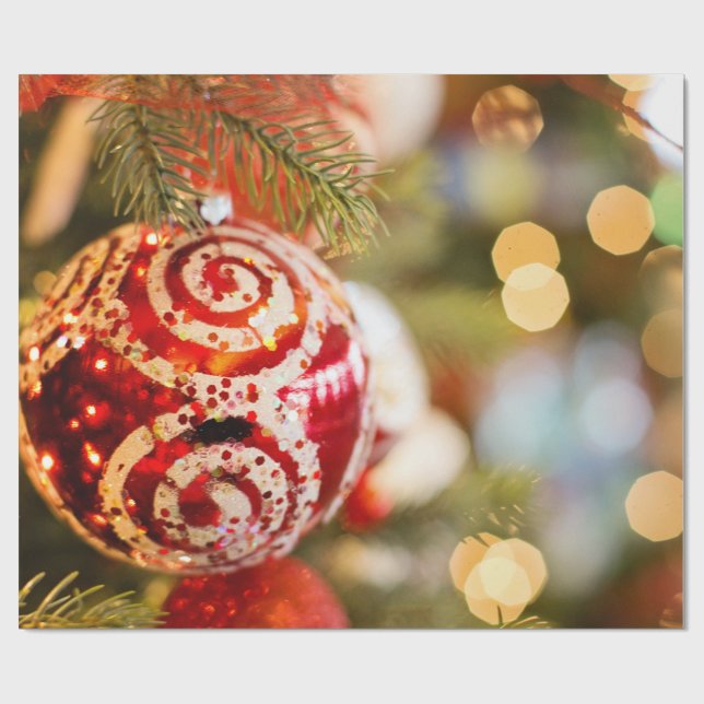 Julprydnad och Ljus Presentpapper (Platt)