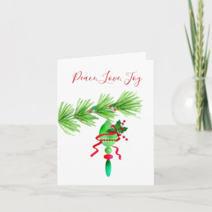Julprydnad på julkortet Gräs Träd Kort