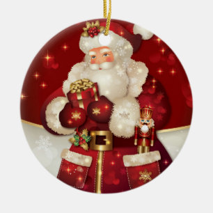 Julprydnad-Santa Julgransprydnad Keramik