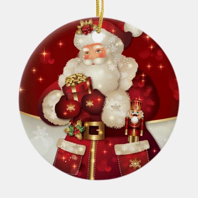 Julprydnad-Santa Julgransprydnad Keramik (Framsidan)