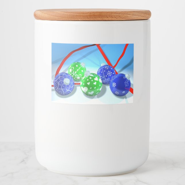 Julprydnadar Mat Etiketter (Framsida)